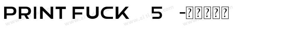 pRint Fuck 151字体转换